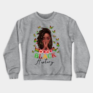 Black History, Black Girl Magic, Black Women, Black Queen Crewneck Sweatshirt